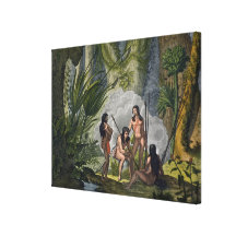 Membres de la tribu de Camacani dans la région boi Toiles Tendues Sur Châssis