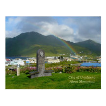 Mémorial d'Aleut dans la ville d'Unalaska Cartes Postales