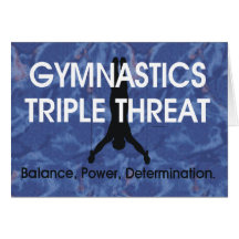 Menace SUPÉRIEURE de triple de gymnastique (hommes Cartes De Vœux