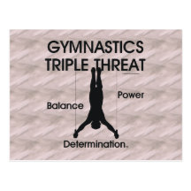 Menace SUPÉRIEURE de triple de gymnastique (hommes Cartes Postales