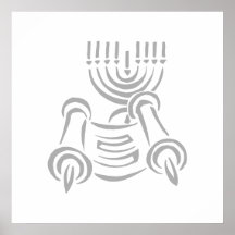 menorah de rouleau affiches