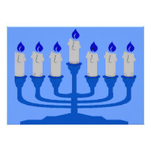 MENORAH MODERNE PAR AES INVITATIONS PERSONNALISABLES