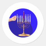 Menorah sur le bleu adhésifs