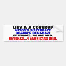 MENSONGES ET UN COVERUP… BENGHAZI D'OBAMA AUTOCOLLANTS POUR VOITURE
