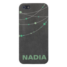 Menthe élégante de tableau de brins iPhone 5 case