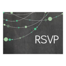Menthe élégante de tableau des brins RSVP Cartons D'invitation Personnalisés