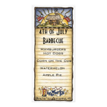 Menu 4 juillet de barbecue modèle de carte double