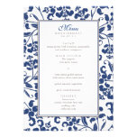 Menu baroque de mariage de branche invitations