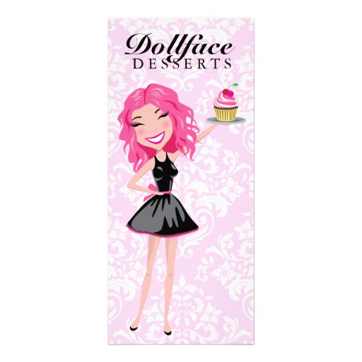 Menu de damassé de rose d'auriculaire de 311 desse double carte personnalisée