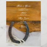 Menu de fer à cheval et de mariage campagnard de p tract customisé