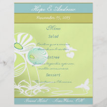 Menu de fleurs et d'abeilles tract customisé