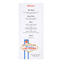 Menu de mariage de signe de Las Vegas Invitations