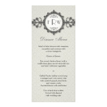 Menu de mariage de Taupe de bande d'art déco Carte Double Customisable