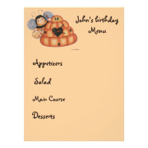 menu d'enfant faire-part