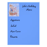 menu d'enfant faire-part personnalisé