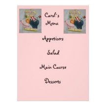 menu d'enfant invitation