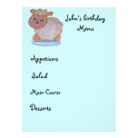 menu d'enfant invitations personnalisées