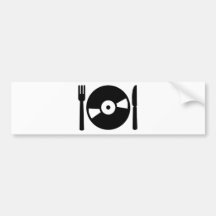 Menu du DJ de vinyle Autocollants Pour Voiture