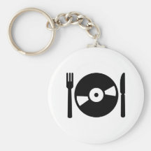 Menu du DJ de vinyle Porte-clef