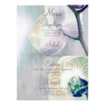 Menu peint de mariage d'orchidée faire-part