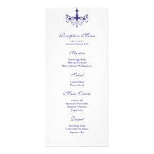Menu pourpre de réception de lustre de prune carte double