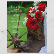 Menu rustique de mariage campagnard de roses tract