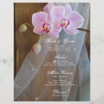 Menu rustique de mariage d'élégance prospectus
