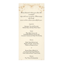 Menu vintage de mariage de cadre de crème bleue d' cartes doubles customisables