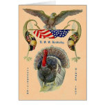 Menu vintage Uss Kentucky 1907 de thanksgiving Cartes