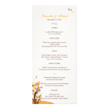 Menus artistiques de réception de mariage de thème carte double
