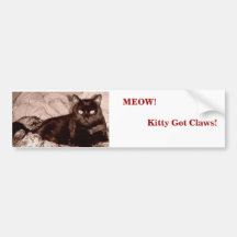 Meow ! Kitty a obtenu des griffes !                Adhésif Pour Voiture