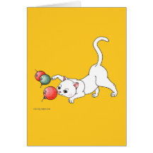 Meowy peu de Noël Carte De Vœux