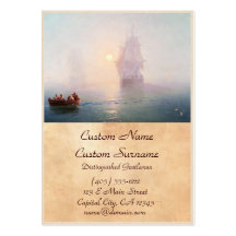Mer de waterscape de paysage marin d'Ivan Aivazovs Carte De Visite