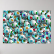 Mer des globes oculaires affiches