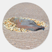 Mer japonaise du sable adhésif rond