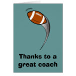 Merci à un grand entraîneur de football américain cartes