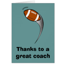 Merci à un grand entraîneur de football américain cartes