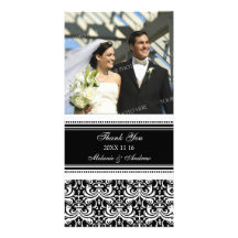 Merci blanc noir épousant des cartes photos cartes de vœux avec photo