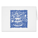 Merci bleu de mariage cartes de vœux