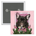 Merci - bouledogue français - Teal Badges Avec Agrafe