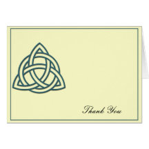 Merci celtique turquoise de noeud carte de vœux