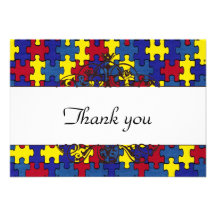 Merci d'autisme invitations personnalisables