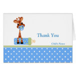 Merci de baby shower de girafe carte