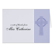 Merci de communion de croix celtique première cartes de vœux