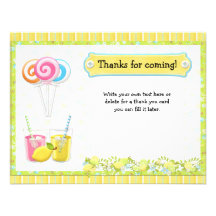Merci de fête d'anniversaire de Lollypops et de li Invitation Personnalisable