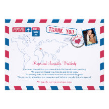 Merci de mariage de la poste aérienne de la Grèce Cartons D'invitation
