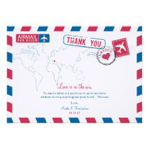 Merci de mariage de la poste aérienne de la Grèce Carton D'invitation