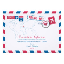 Merci de mariage de la poste aérienne de la Grèce Faire-parts