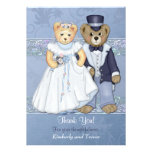 Merci de mariage d'ours de nounours - personnalise faire-part personnalisé