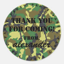 Merci de partie de camouflage adhésif rond